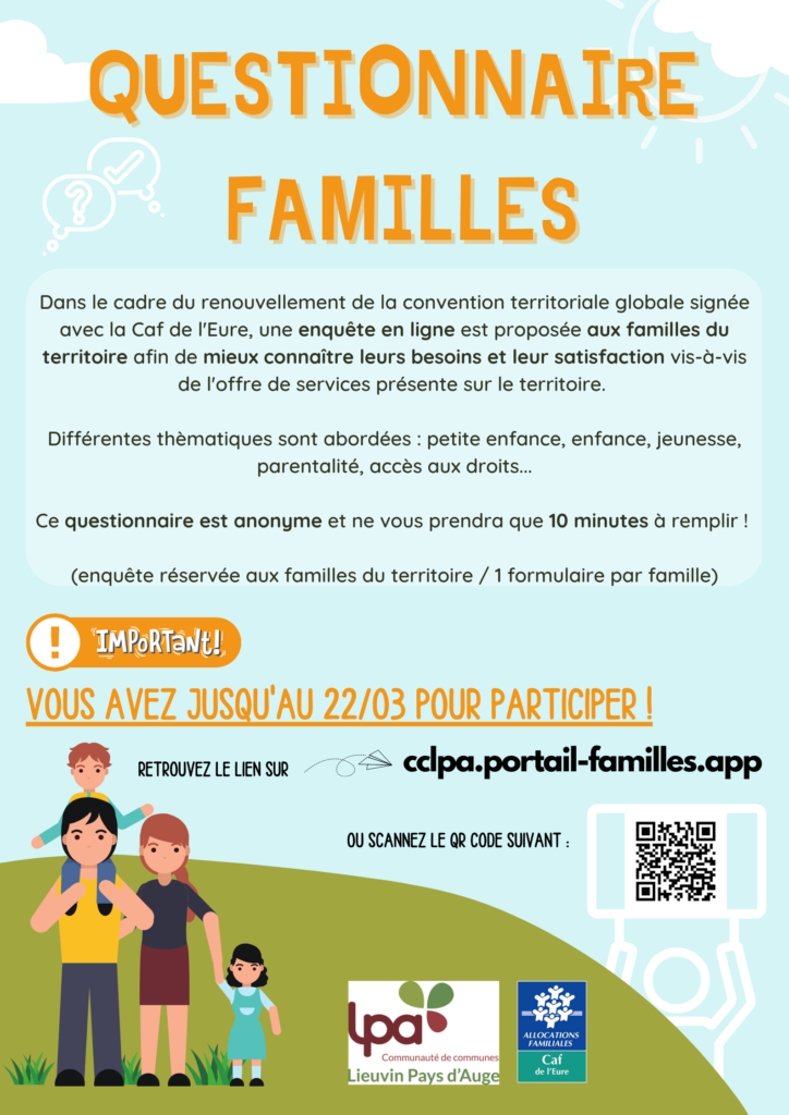 Affiche questionnaire familles Ctg